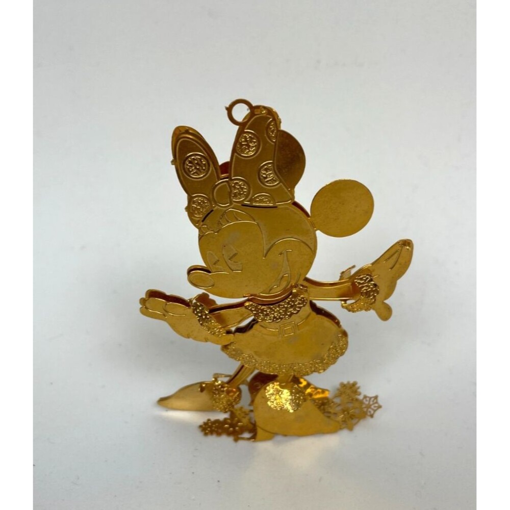 Danbury Mint Disney Gold Minnie Mouse Christmas Ornament *READ